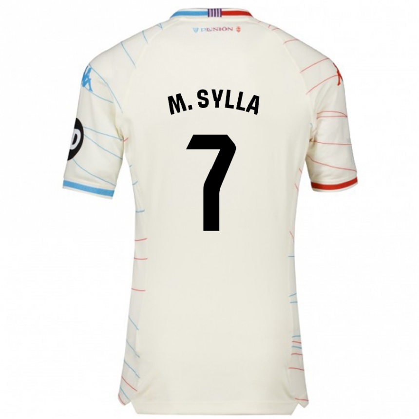 Kids Football Mamadou Sylla #7 White Red Blue Away Jersey 2024/25 T-Shirt Za