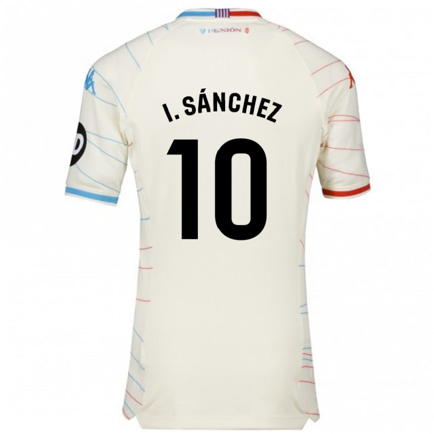 Kids Football Iván Sánchez #10 White Red Blue Away Jersey 2024/25 T-Shirt Za