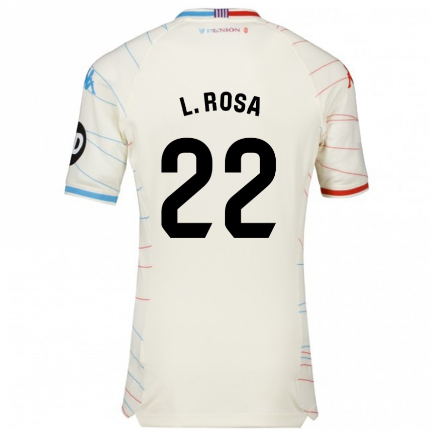 Kids Football Lucas Rosa #22 White Red Blue Away Jersey 2024/25 T-Shirt Za