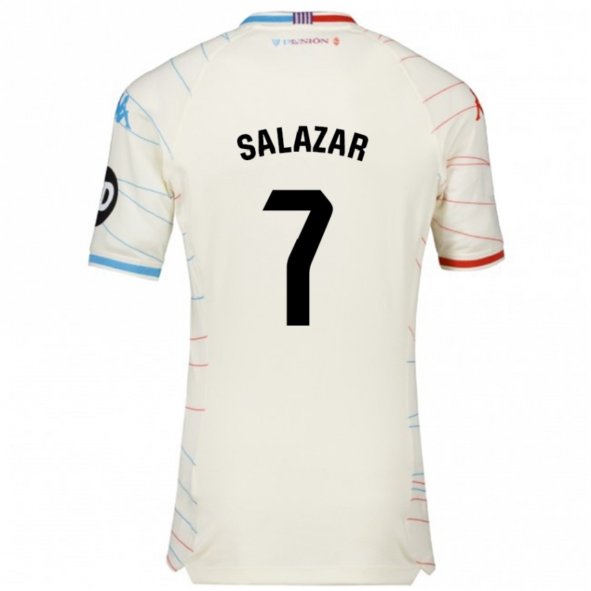 Kids Football Israel Salazar #7 White Red Blue Away Jersey 2024/25 T-Shirt Za