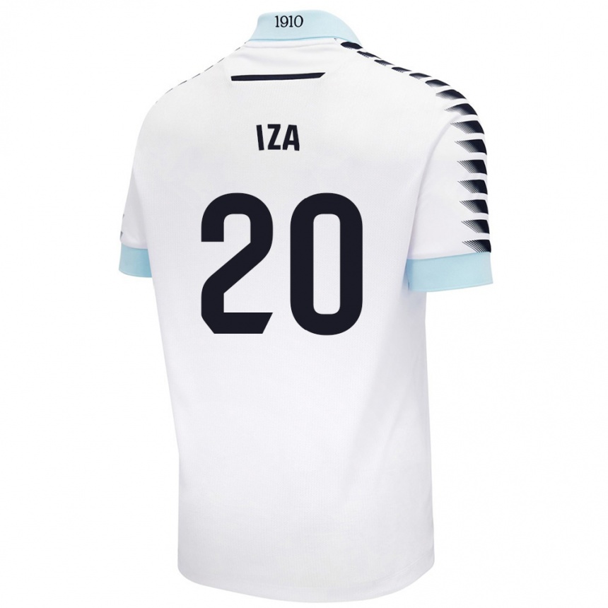 Kids Football Iza Carcelén #20 White Blue Away Jersey 2024/25 T-Shirt Za