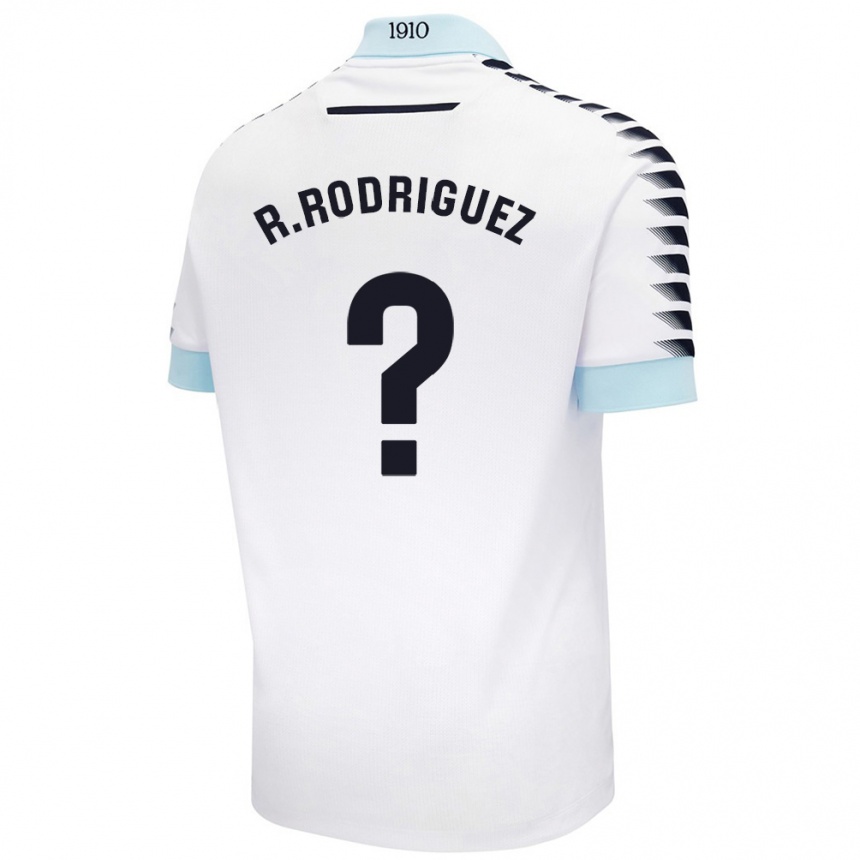 Kids Football Ramón Rodríguez #0 White Blue Away Jersey 2024/25 T-Shirt Za