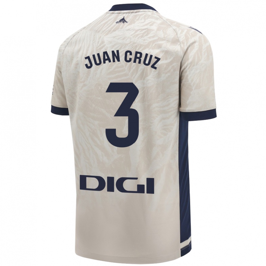 Kids Football Juan Cruz #3 Light Gray Away Jersey 2024/25 T-Shirt Za