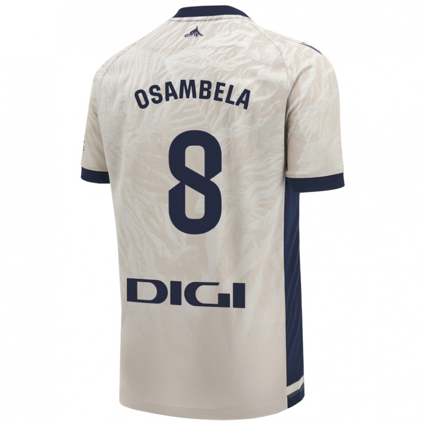 Kids Football Asier Osambela #8 Light Gray Away Jersey 2024/25 T-Shirt Za