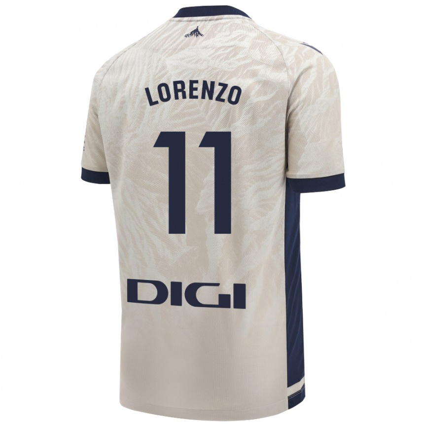 Kids Football Nowend Lorenzo #11 Light Gray Away Jersey 2024/25 T-Shirt Za