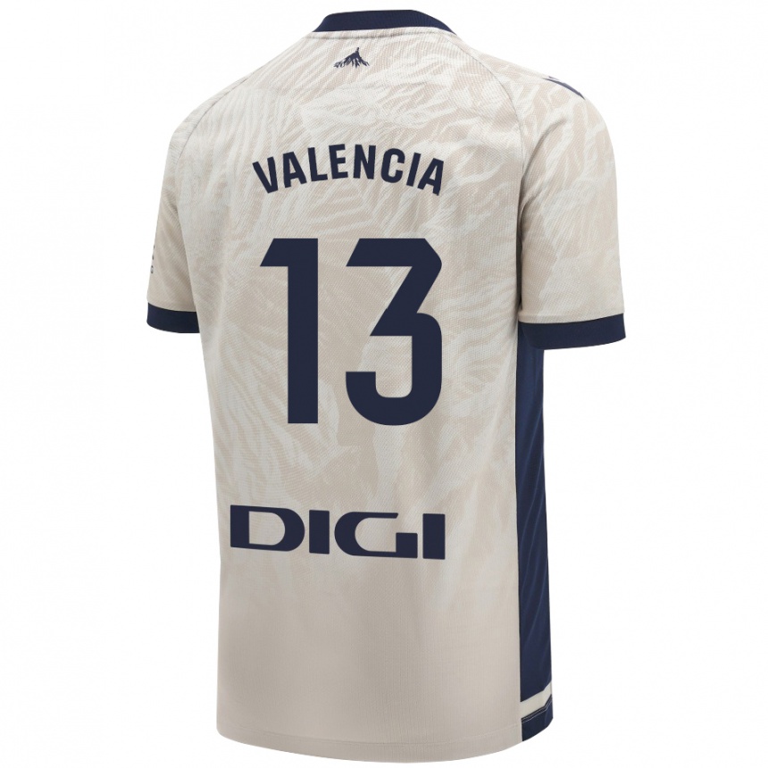 Kids Football Pablo Valencia #13 Light Gray Away Jersey 2024/25 T-Shirt Za