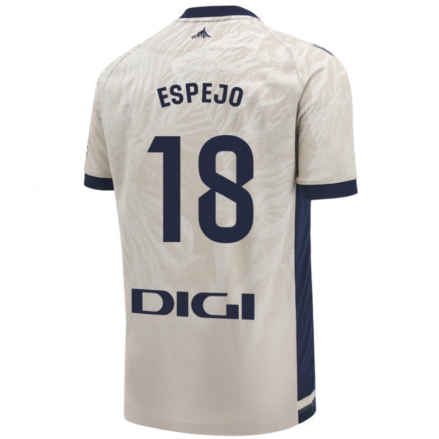 Kids Football Diego Espejo #18 Light Gray Away Jersey 2024/25 T-Shirt Za