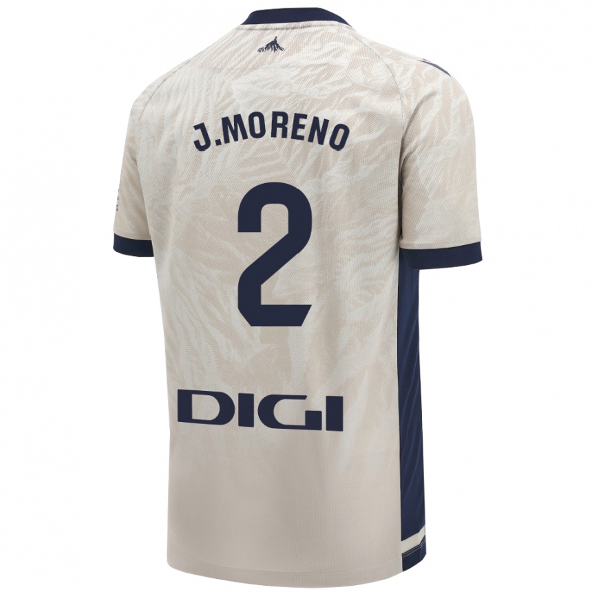 Kids Football Jorge Moreno #2 Light Gray Away Jersey 2024/25 T-Shirt Za