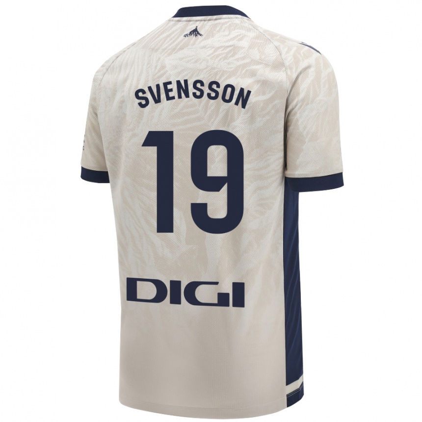 Kids Football Max Svensson #19 Light Gray Away Jersey 2024/25 T-Shirt Za