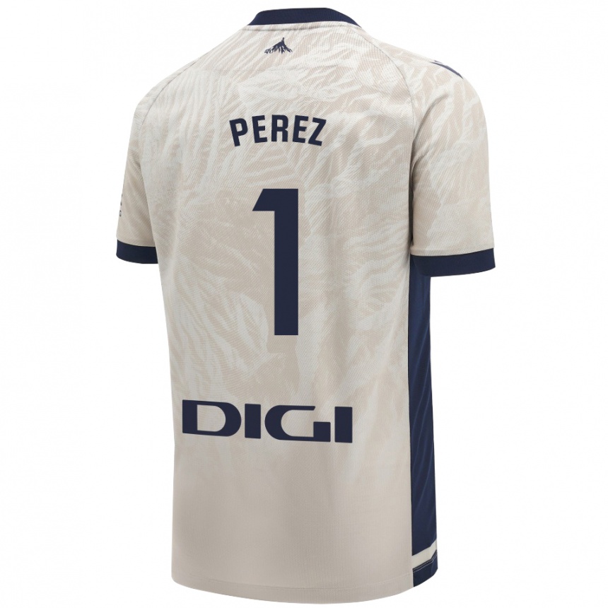 Kids Football Silvia Pérez Fernández De Romarategui #1 Light Gray Away Jersey 2024/25 T-Shirt Za