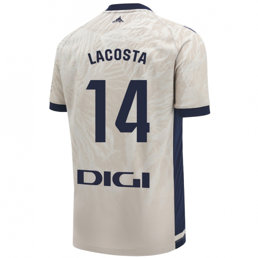 Kids Football Iara Lacosta Sanchez #14 Light Gray Away Jersey 2024/25 T-Shirt Za