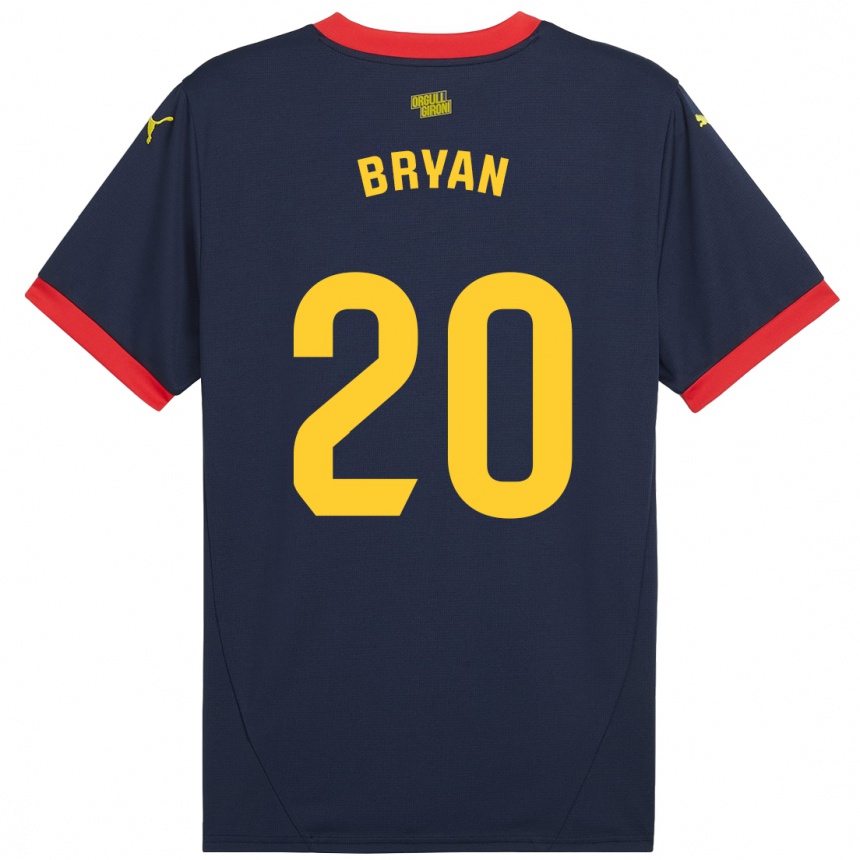 Kids Football Bryan Gil #20 Navy Red Away Jersey 2024/25 T-Shirt Za