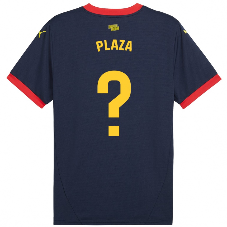 Kids Football Nacho Plaza #0 Navy Red Away Jersey 2024/25 T-Shirt Za