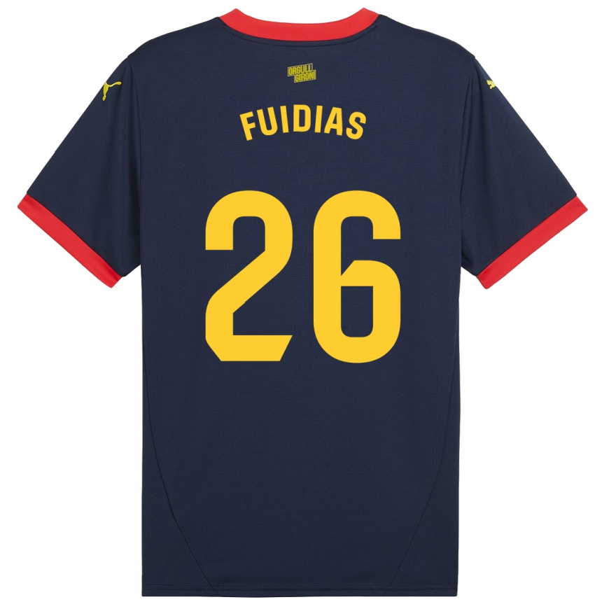 Kids Football Toni Fuidias #26 Navy Red Away Jersey 2024/25 T-Shirt Za