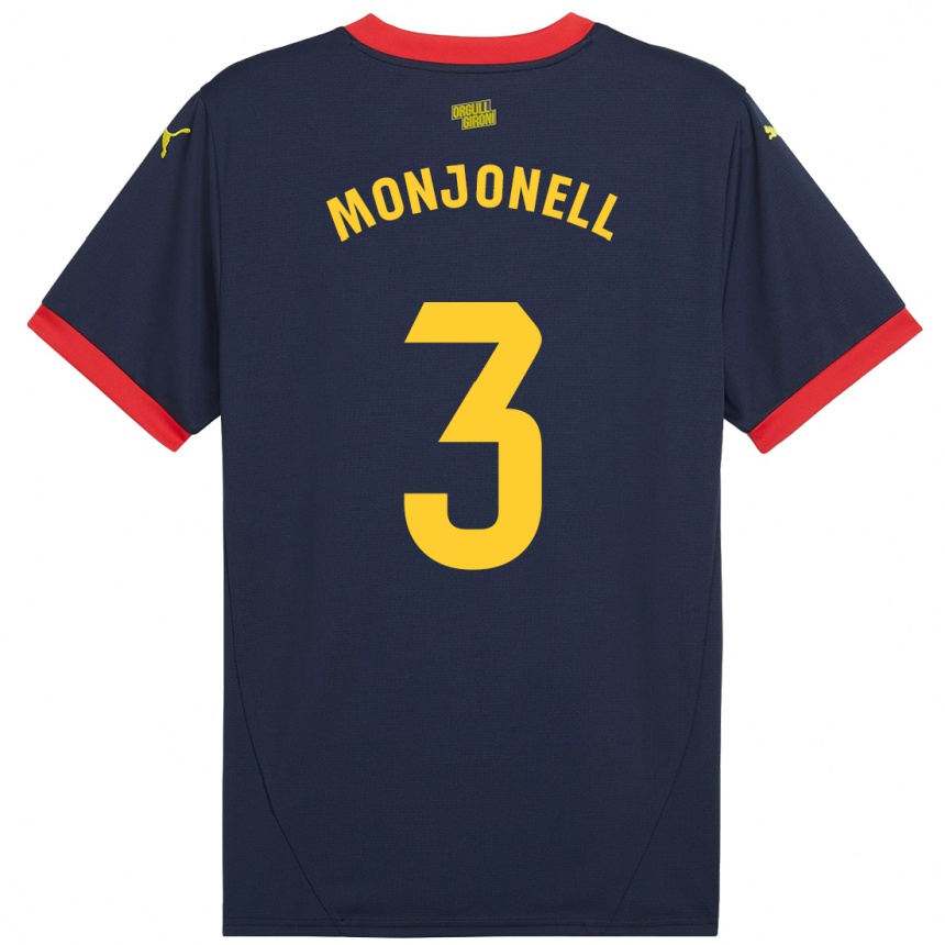 Kids Football Eric Monjonell #3 Navy Red Away Jersey 2024/25 T-Shirt Za