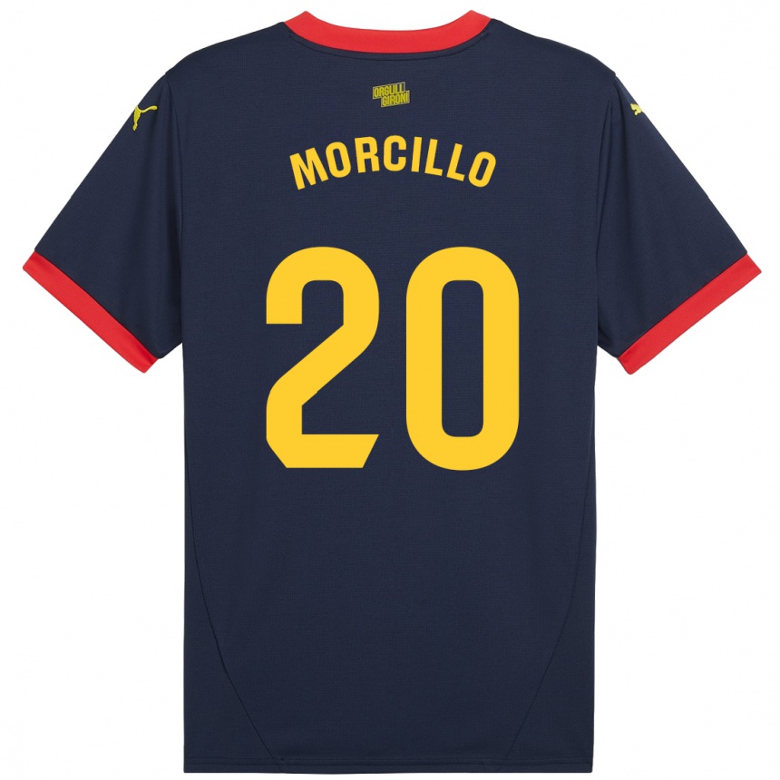 Kids Football Luis Morcillo #20 Navy Red Away Jersey 2024/25 T-Shirt Za