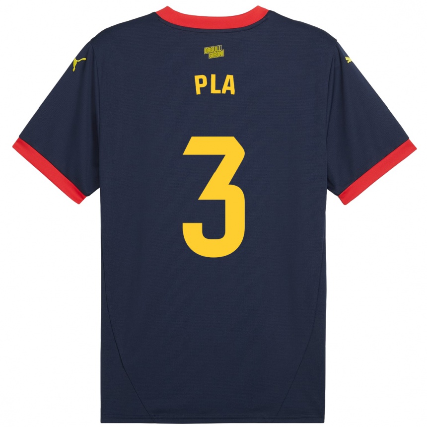 Kids Football Marta Pla #3 Navy Red Away Jersey 2024/25 T-Shirt Za