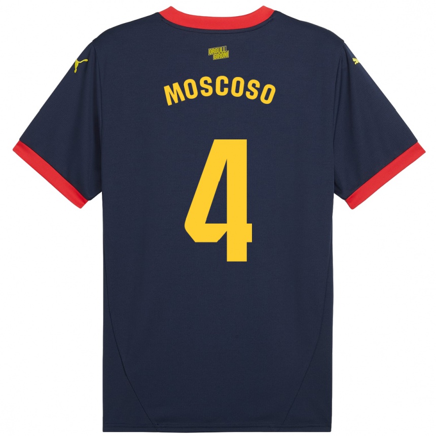 Kids Football Miriam Moscoso #4 Navy Red Away Jersey 2024/25 T-Shirt Za