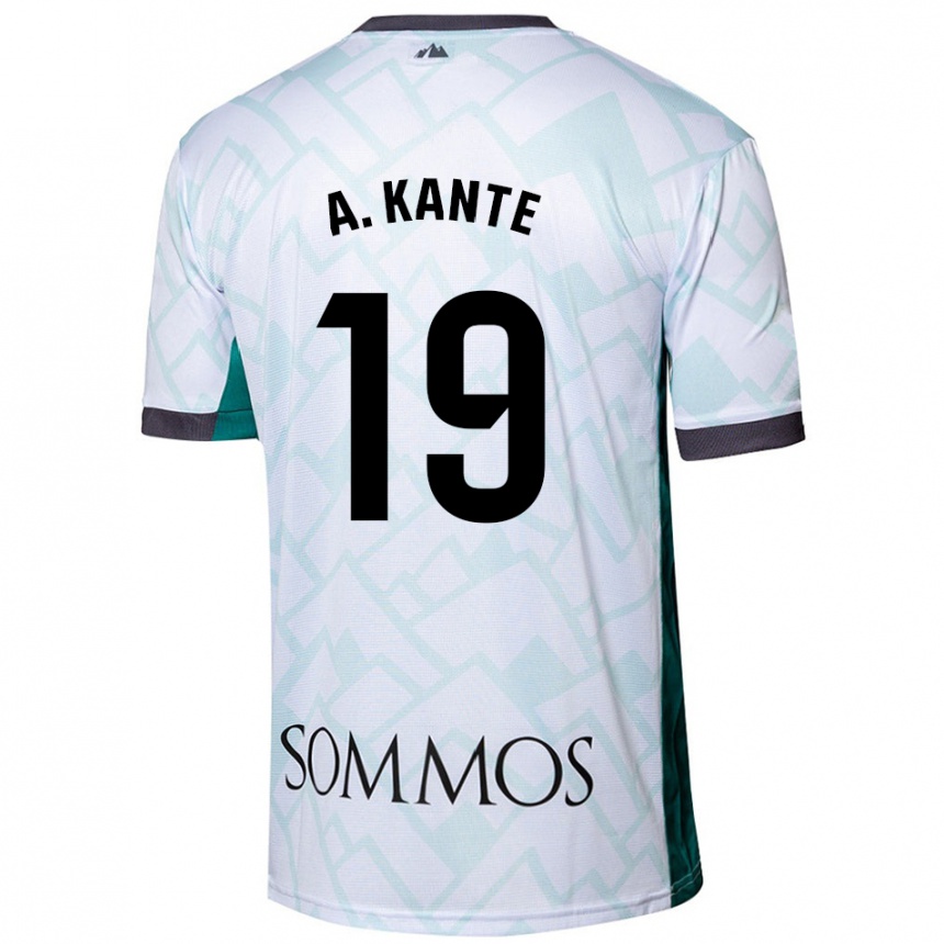 Kids Football Abou Kanté #19 White Green Away Jersey 2024/25 T-Shirt Za