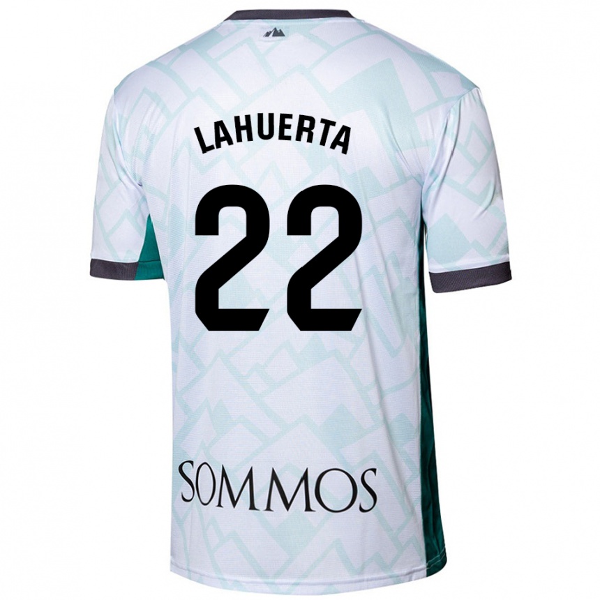 Kids Football Gema Lahuerta #22 White Green Away Jersey 2024/25 T-Shirt Za