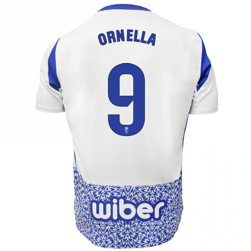 Kids Football Ornella María Vignola Cabot #9 White Blue Away Jersey 2024/25 T-Shirt Za