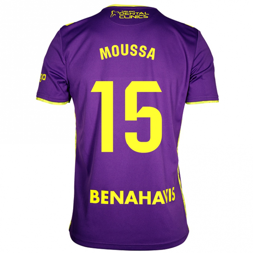 Kids Football Moussa Diarra #15 Purple Yellow Away Jersey 2024/25 T-Shirt Za