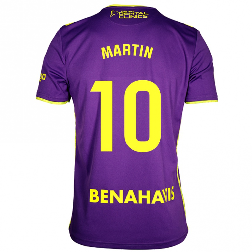 Kids Football Jesús Martín #10 Purple Yellow Away Jersey 2024/25 T-Shirt Za