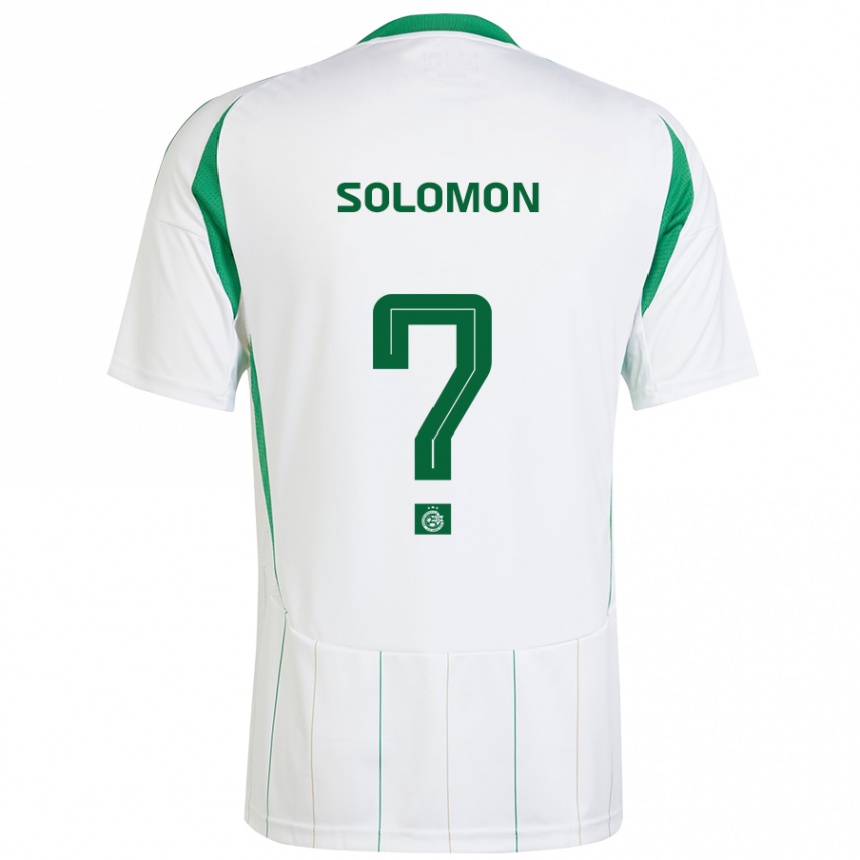 Kids Football Itay Solomon #0 White Green Away Jersey 2024/25 T-Shirt Za