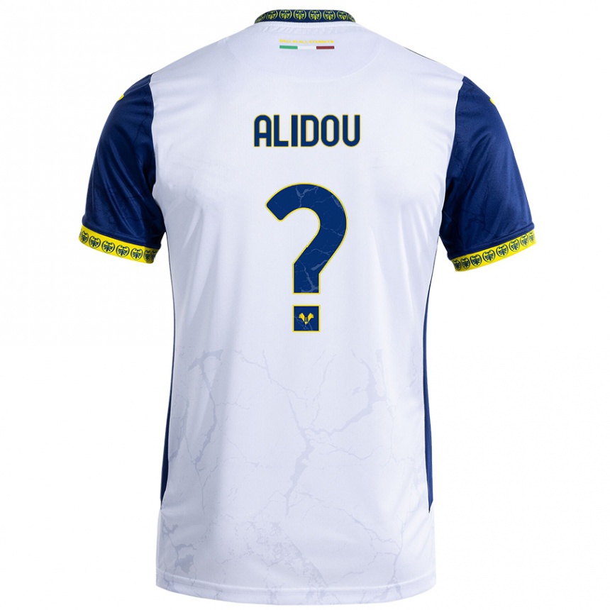 Kids Football Faride Alidou #0 White Blue Away Jersey 2024/25 T-Shirt Za