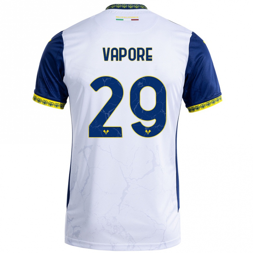 Kids Football Angelo Vapore #29 White Blue Away Jersey 2024/25 T-Shirt Za