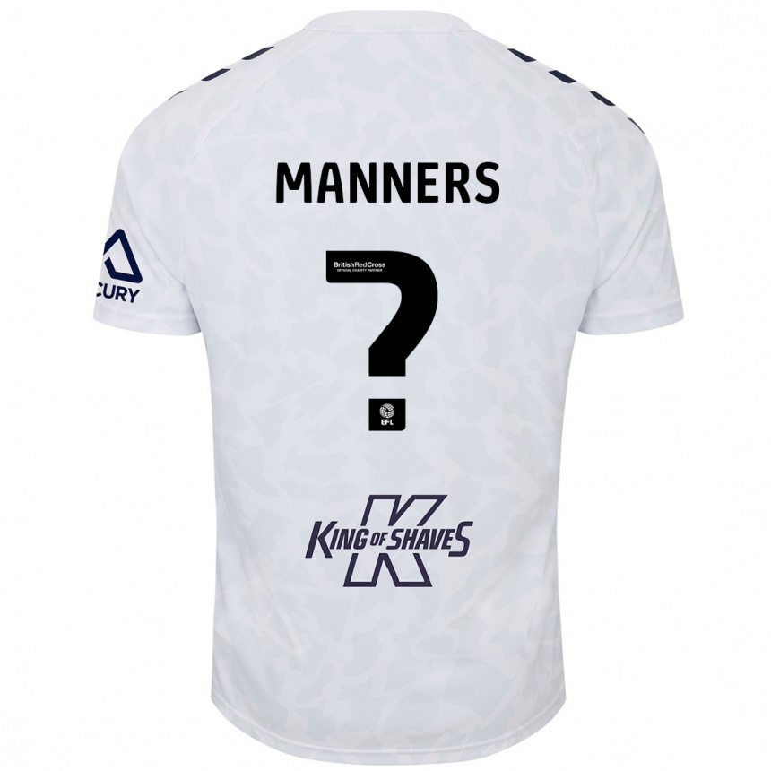 Kids Football Charlie Manners #0 White Away Jersey 2024/25 T-Shirt Za