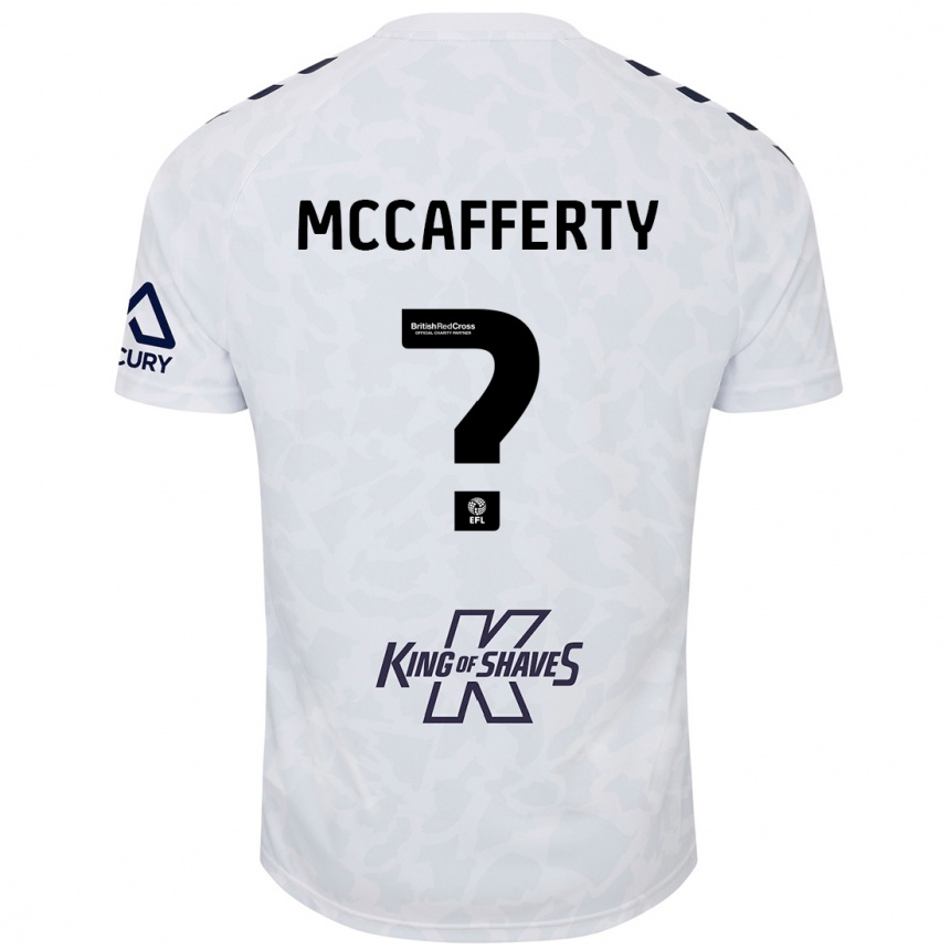 Kids Football Lewys Mccafferty #0 White Away Jersey 2024/25 T-Shirt Za