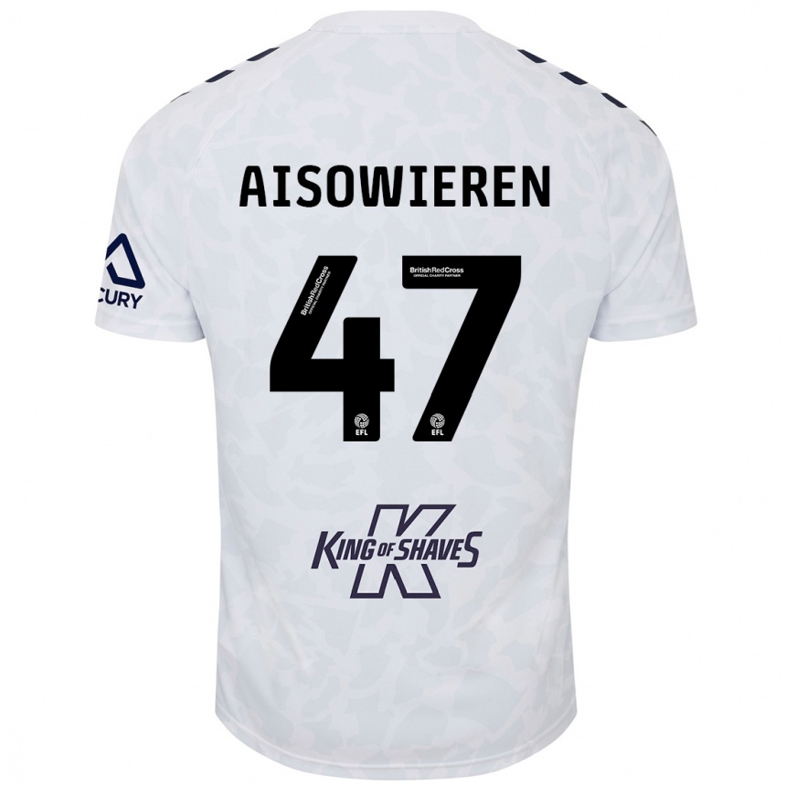 Kids Football Evan Eghosa Aisowieren #47 White Away Jersey 2024/25 T-Shirt Za