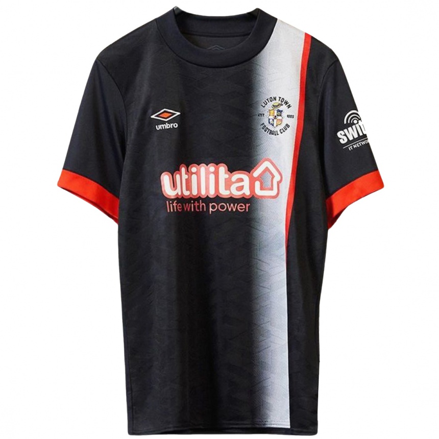 Kids Football Cauley Woodrow #10 Black Orange Away Jersey 2024/25 T-Shirt Za