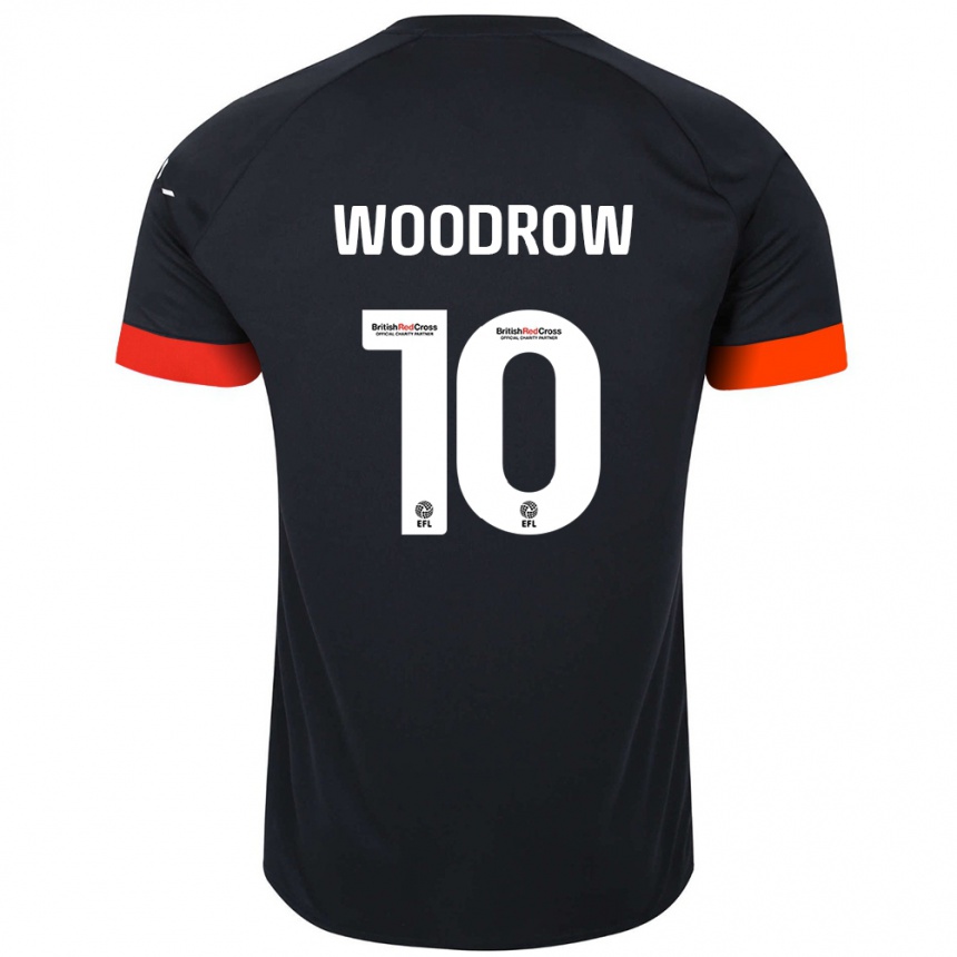 Kids Football Cauley Woodrow #10 Black Orange Away Jersey 2024/25 T-Shirt Za