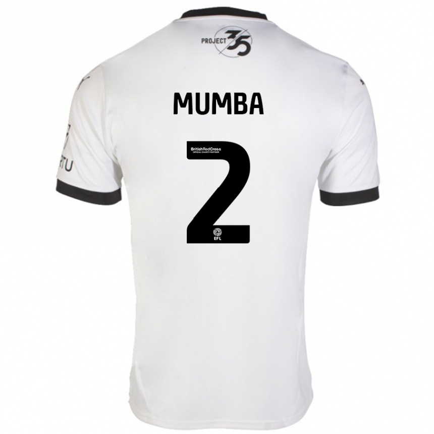 Kids Football Bali Mumba #2 White Black Away Jersey 2024/25 T-Shirt Za