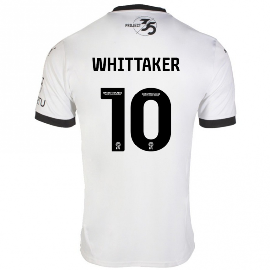 Kids Football Morgan Whittaker #10 White Black Away Jersey 2024/25 T-Shirt Za