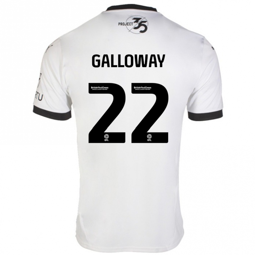 Kids Football Brendan Galloway #22 White Black Away Jersey 2024/25 T-Shirt Za