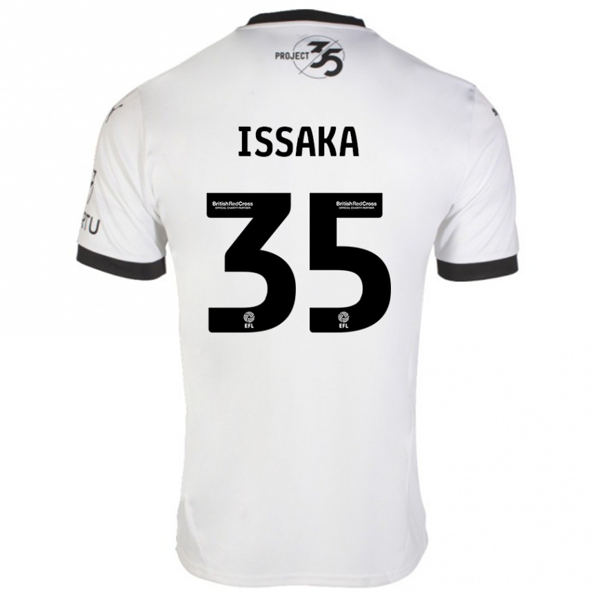 Kids Football Freddie Issaka #35 White Black Away Jersey 2024/25 T-Shirt Za