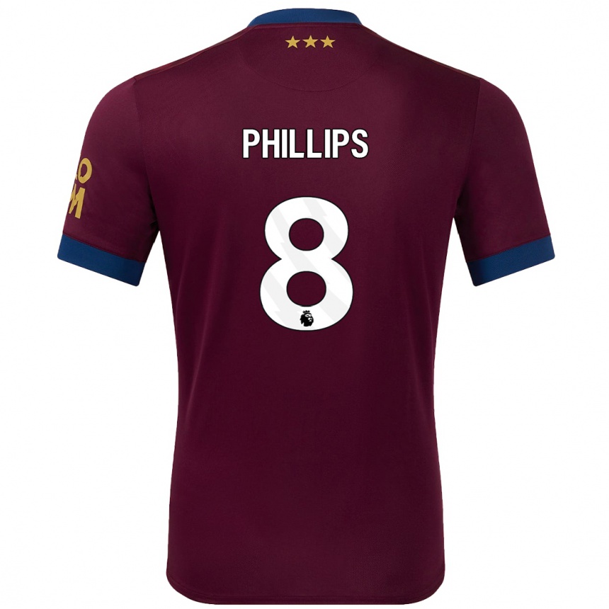 Kids Football Kalvin Phillips #8 Brown Away Jersey 2024/25 T-Shirt Za