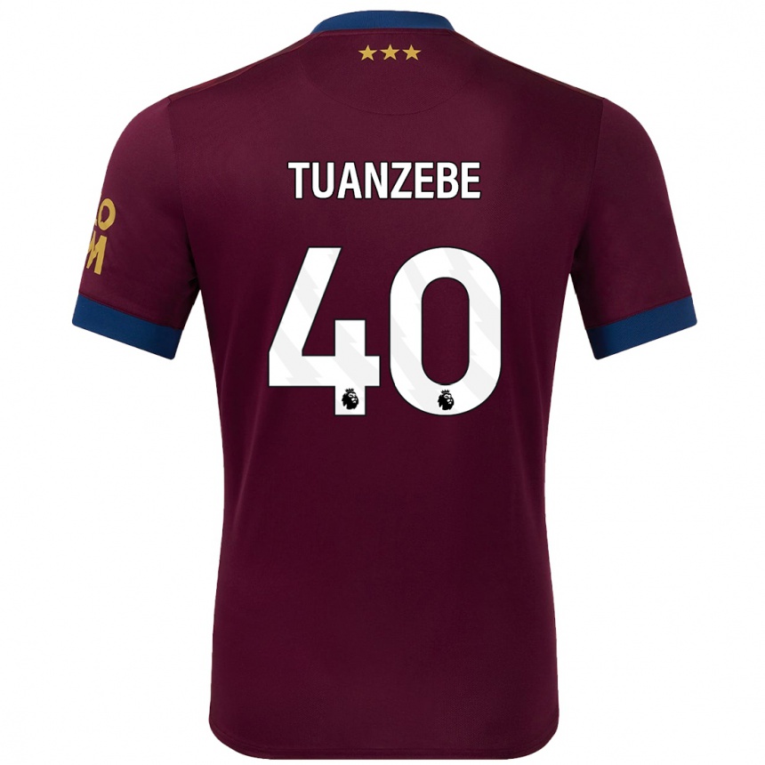 Kids Football Axel Tuanzebe #40 Brown Away Jersey 2024/25 T-Shirt Za