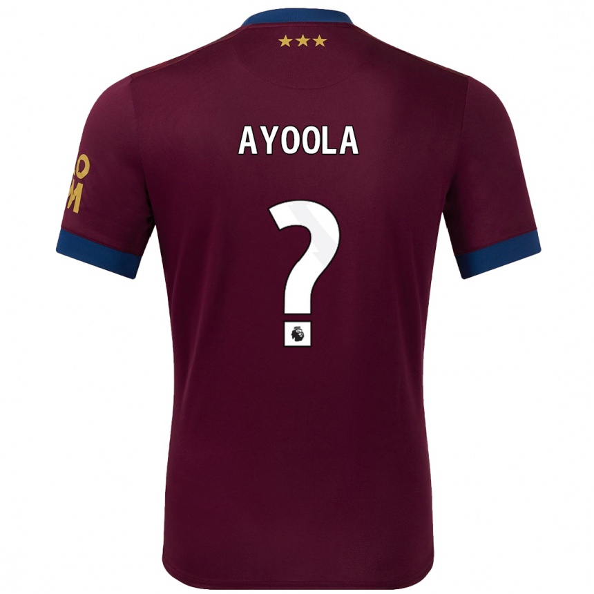 Kids Football Jesse Ayoola #0 Brown Away Jersey 2024/25 T-Shirt Za