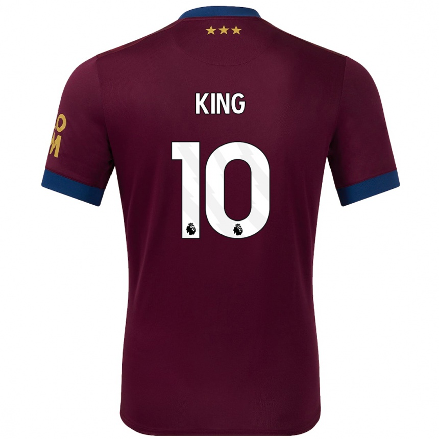 Kids Football Eloise King #10 Brown Away Jersey 2024/25 T-Shirt Za