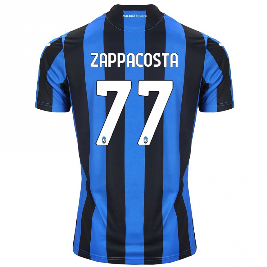 Men Football Davide Zappacosta #77 Blue Black Home Jersey 2024/25 T-Shirt Za