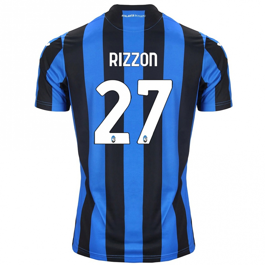 Men Football Giulia Rizzon #27 Blue Black Home Jersey 2024/25 T-Shirt Za