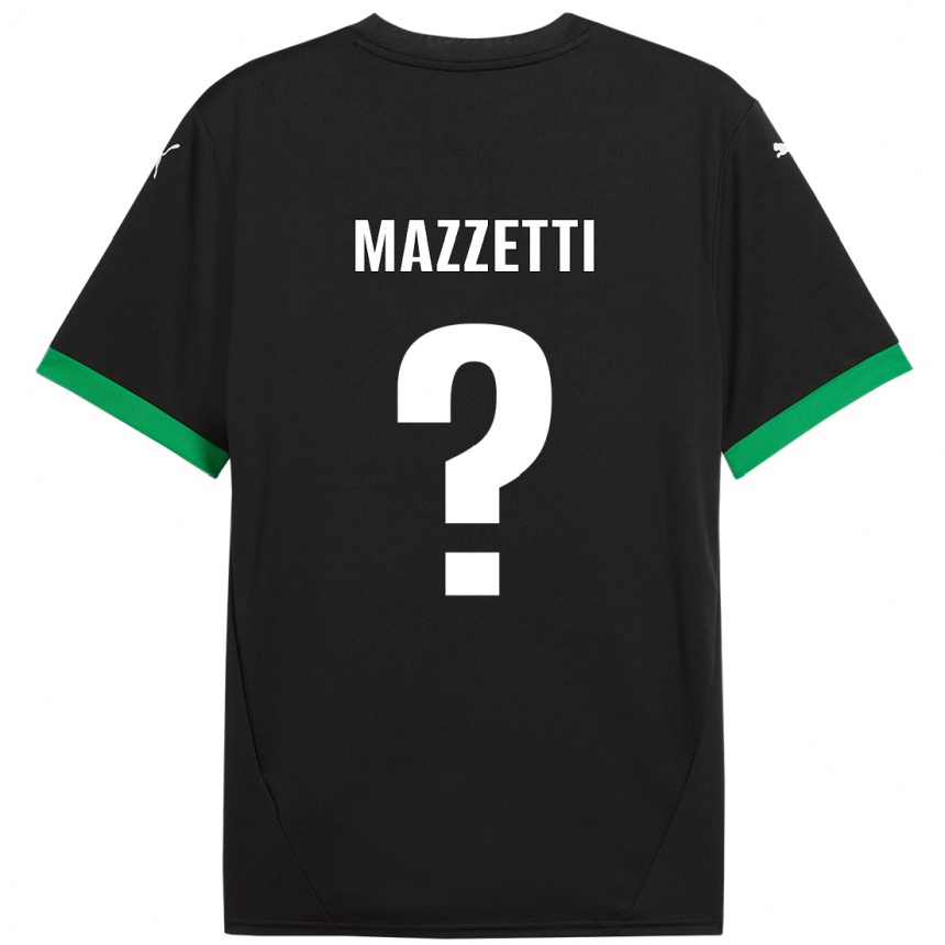 Men Football Riccardo Mazzetti #0 Black Dark Green Home Jersey 2024/25 T-Shirt Za