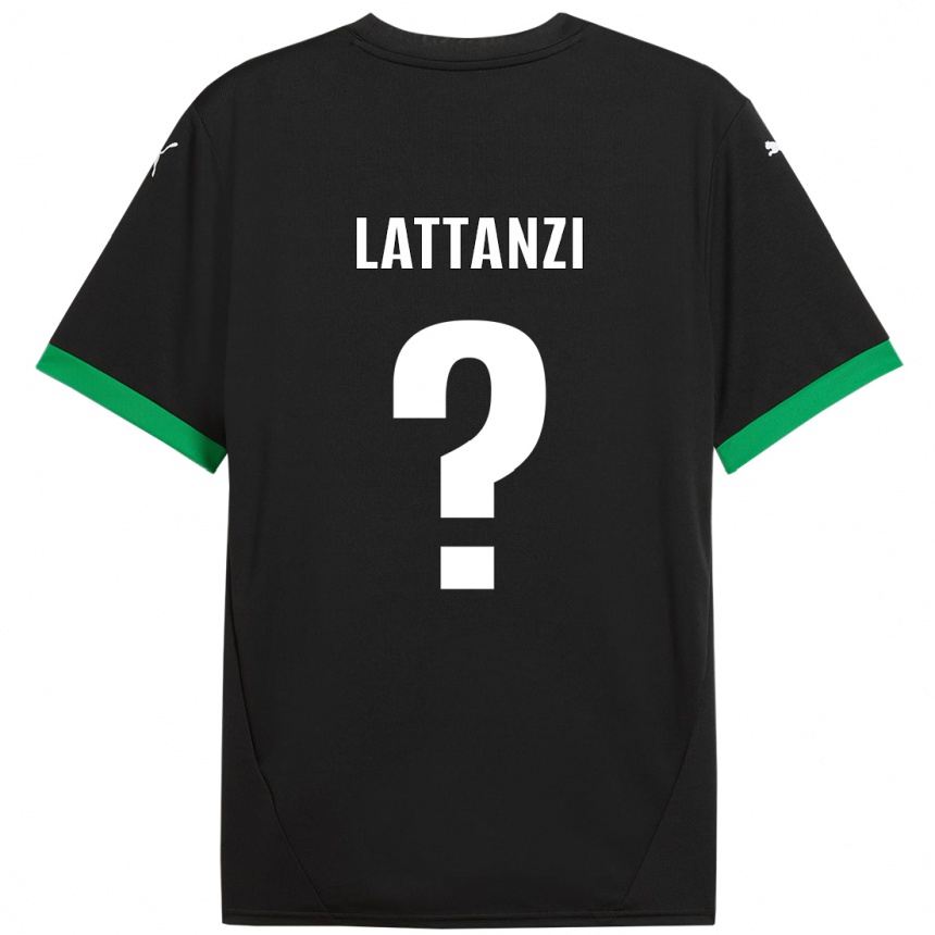 Men Football Luca Lattanzi #0 Black Dark Green Home Jersey 2024/25 T-Shirt Za