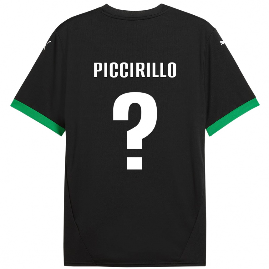 Men Football Michele Piccirillo #0 Black Dark Green Home Jersey 2024/25 T-Shirt Za