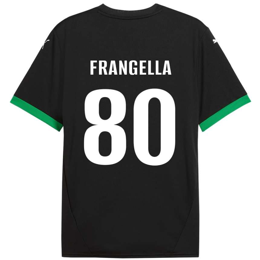 Men Football Christian Frangella #80 Black Dark Green Home Jersey 2024/25 T-Shirt Za