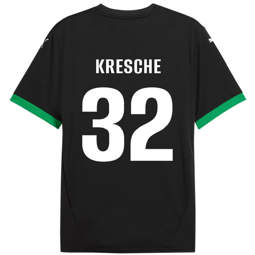 Men Football Isabella Kresche #32 Black Dark Green Home Jersey 2024/25 T-Shirt Za